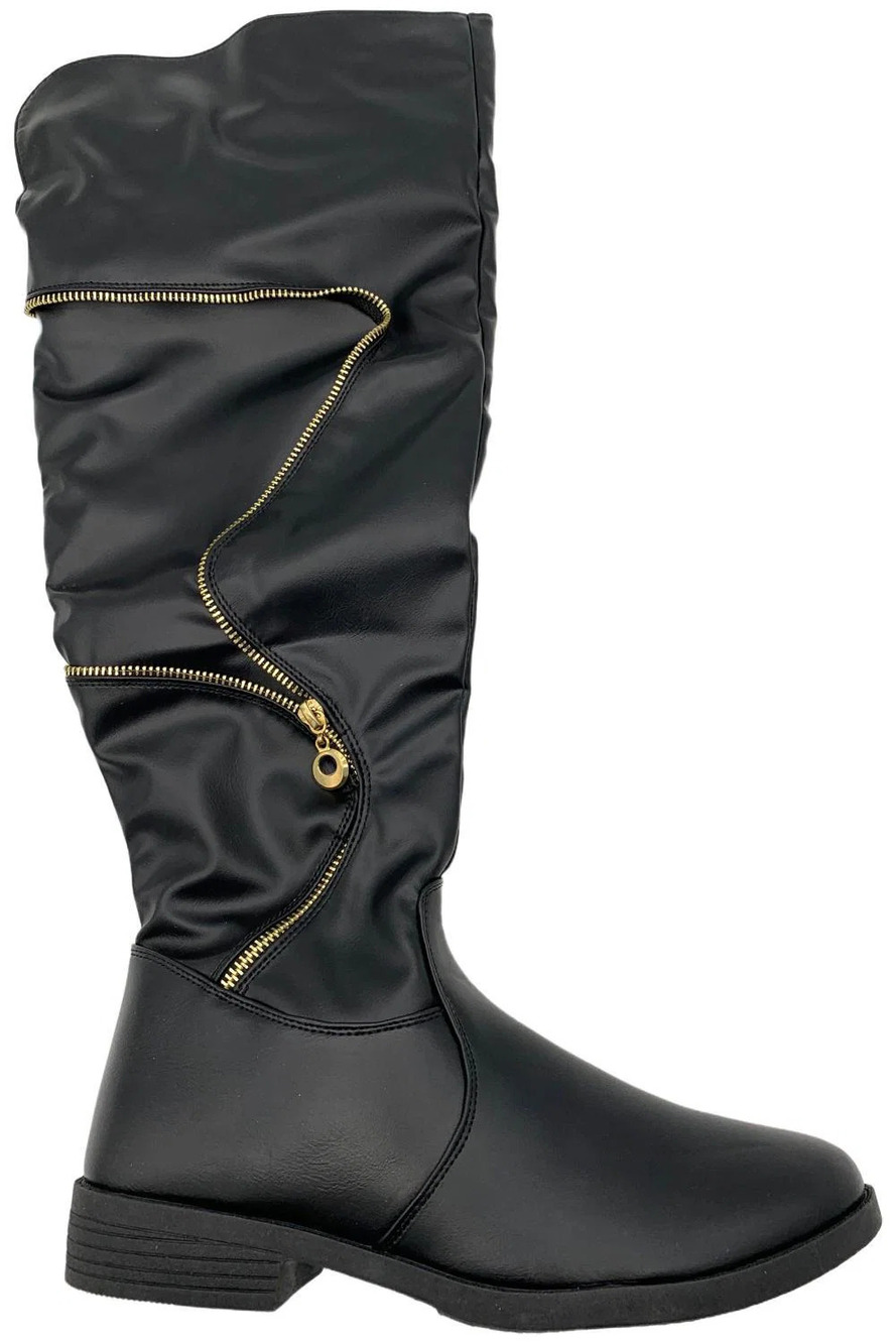 Henry Ferrera Women's Charm-506 Knee-High Boots Black - Medium